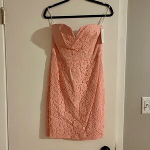 Elegant Pink Lace Dress